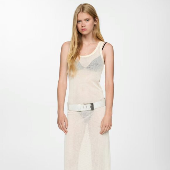 Mango Dresses & Skirts - Mango Knitted Dress With Lace Pattern